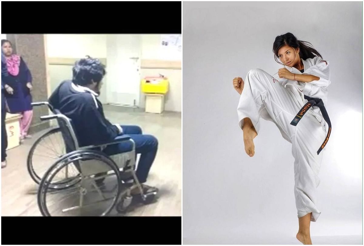 Karate champion wife broke husband leg noida