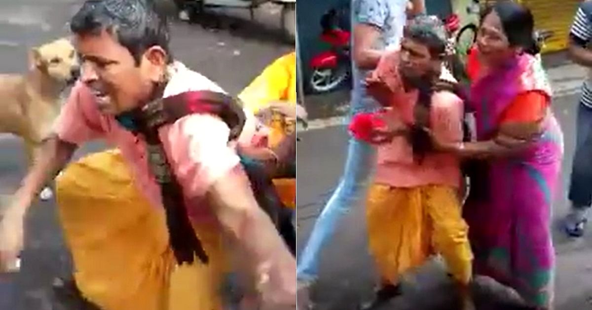 viral video of west bengal people dragged pandit to perform saraswati puja