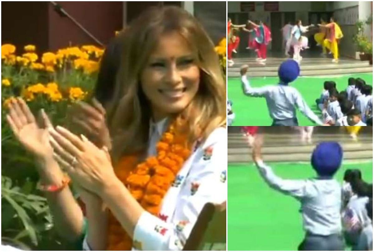 Melania trump smile after watch dance performance by student