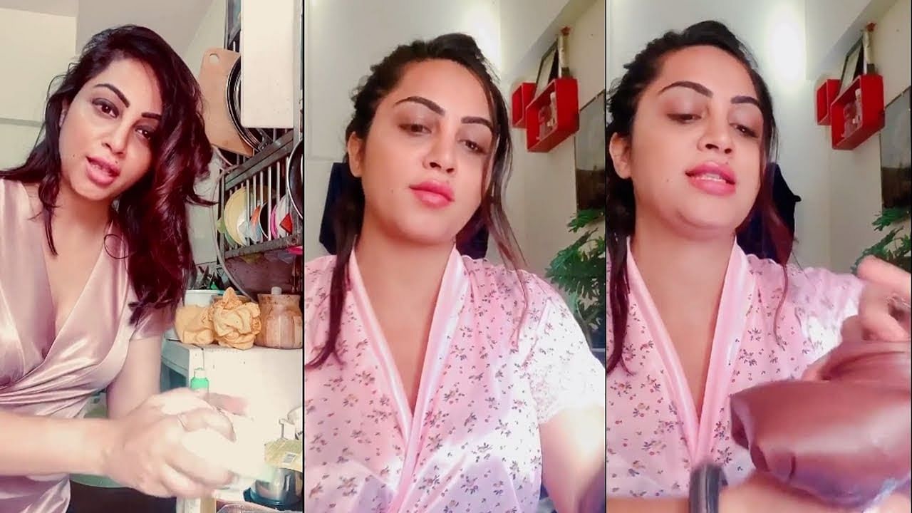 viral video of arshi khan washing clothes during lockdown