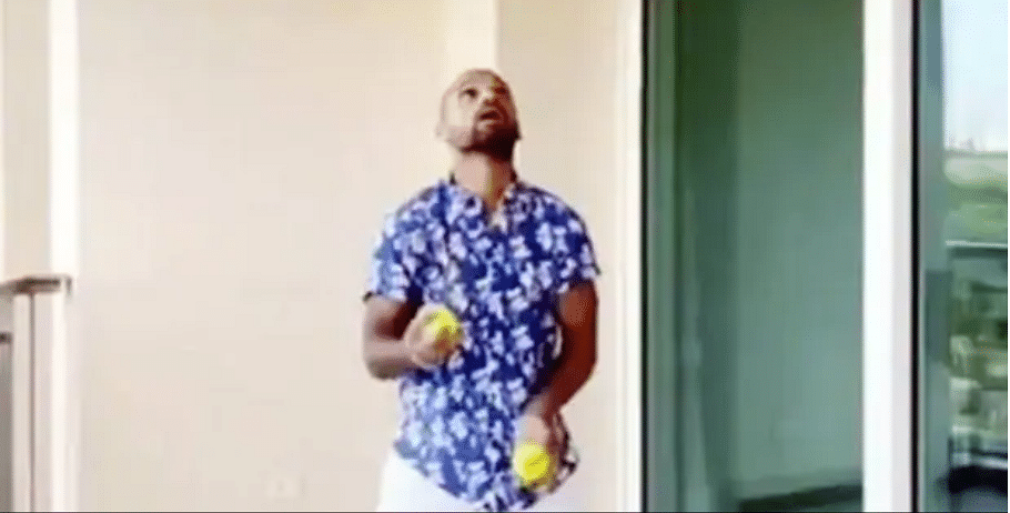 Viral video of shikhar dhawan practice catch