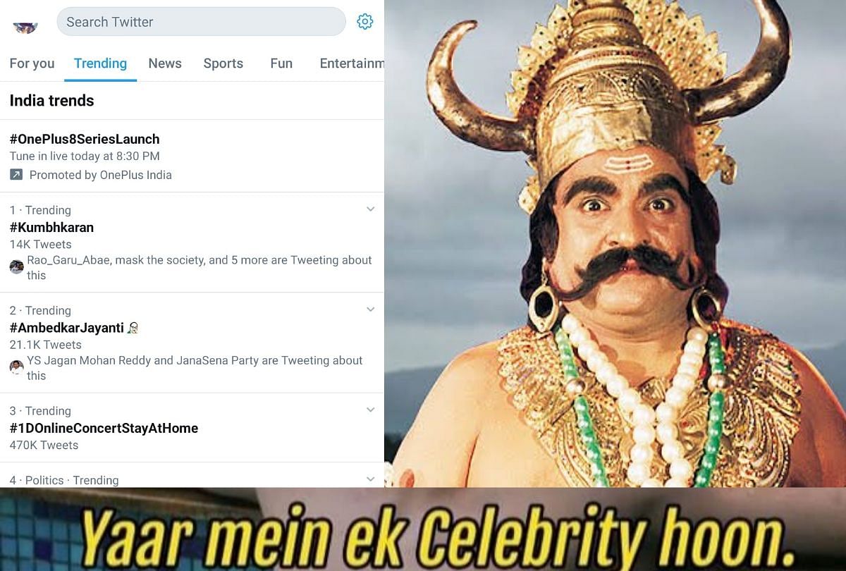 social media users make funny memes on kumbhkaran