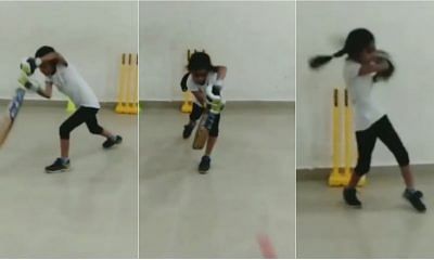 Meet 7 year old kid pari sharma playing cricket video gone viral on social media