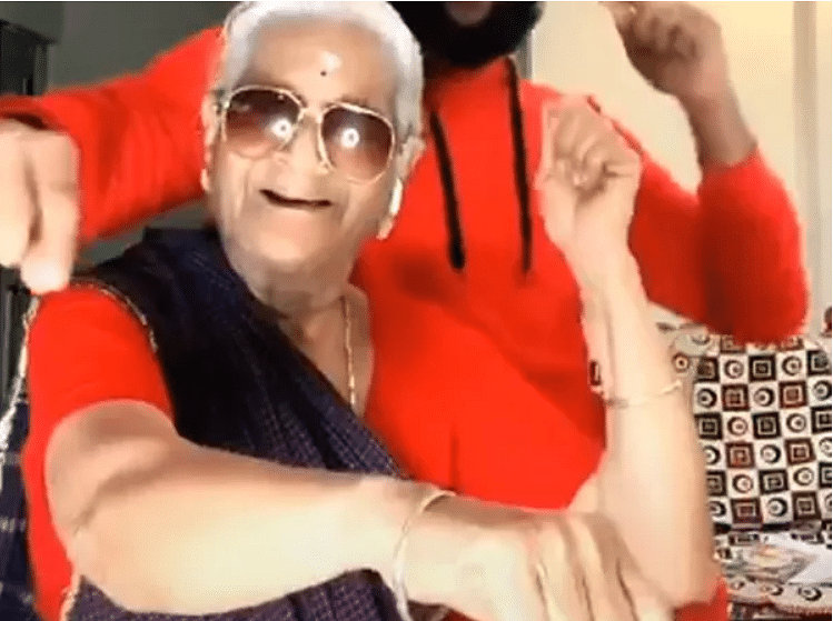 viral video of grandma tik tok on gore gore mukhre par kala kala chasma wins your heart