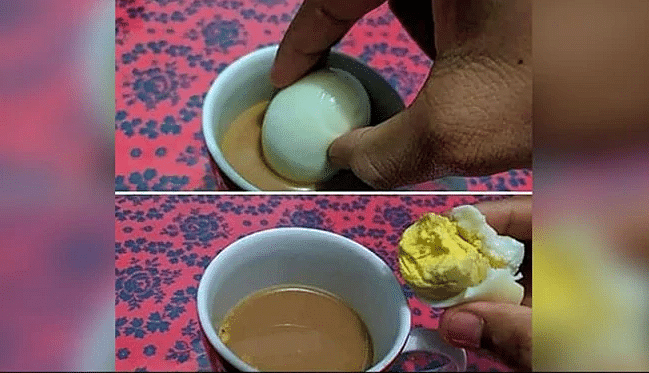 man dipped egg in tea social media got furious