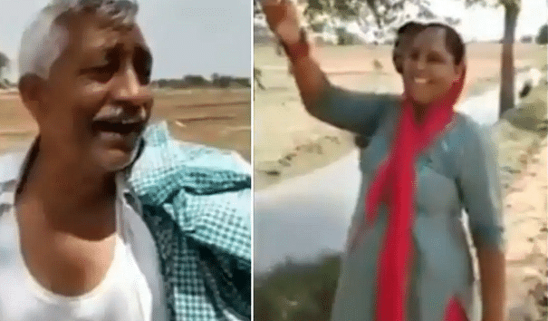 viral video of old couple who  sing aawaz deke humen tum bulao wins users hearts