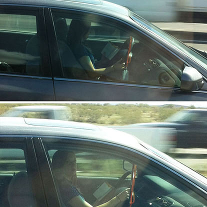 viral photos of dumb driver who should not allowed in road