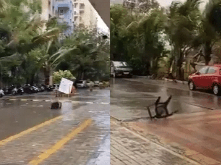 viral video of chair fly in air people give hilarious comment on it