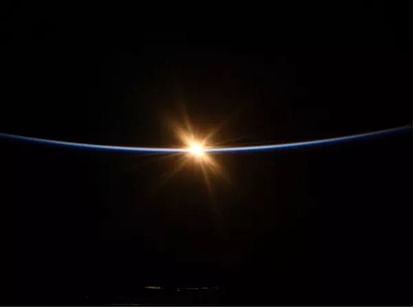 sunrise from space