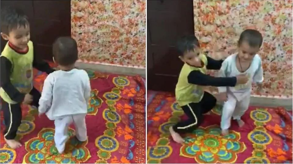 viral video of kids wrestling at his home Bajrang Punia shares this adorable video