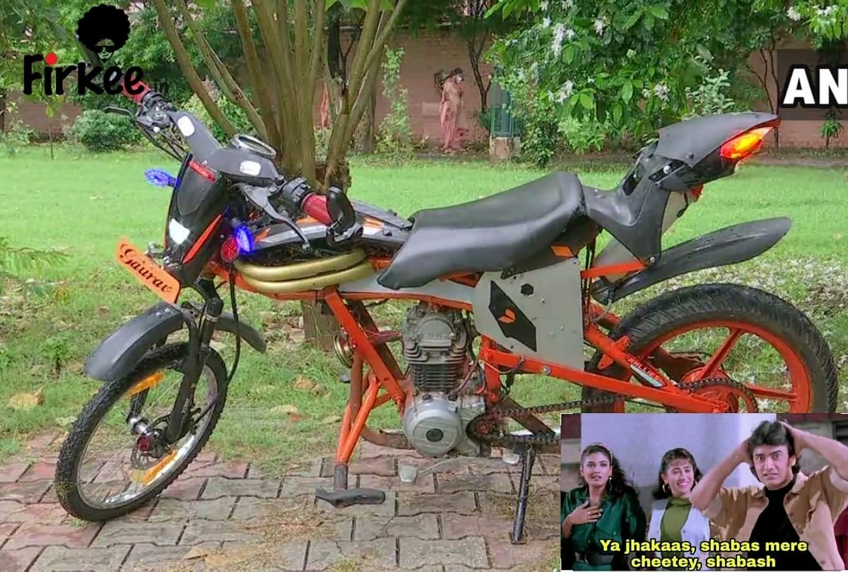 chandigarh 10 class student made a motorcycle by using scrap material give 80kmpl