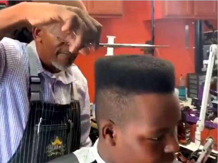 viral video of barber who cut unique style hair people wants more barber like that