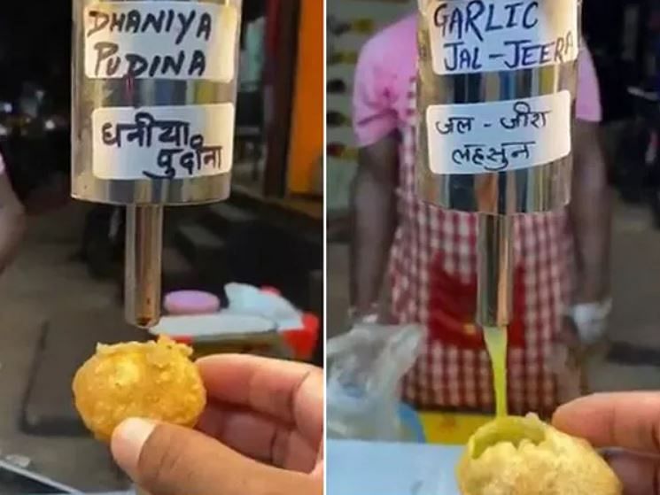 man who serving pani puri in unique way people give funny comment on it