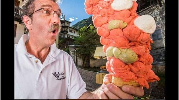 Know the story of man who set 125 ice cream in single cone and made Guinness world record