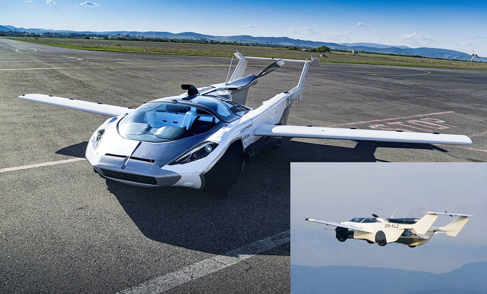 viral video of  klein vision flying car people can travel  road as well as air