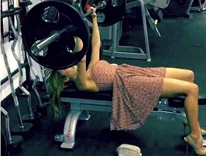some funny gym photos that people done in gym