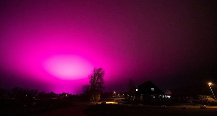 know the reason why swedens night turns into purple