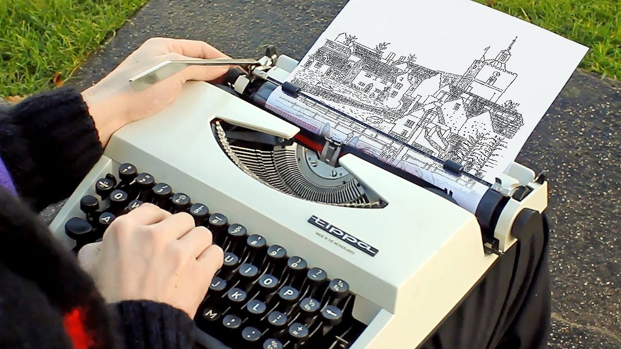 know the story of artist James Cook who create gorgeous sketches using an analog typewriter