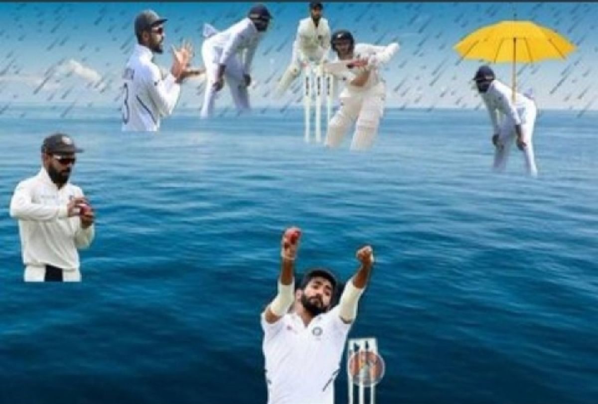 ICC world test championship India vs New Zealand final test match got delayed due to rain Fans are trolling ICC with funny memes and jokes