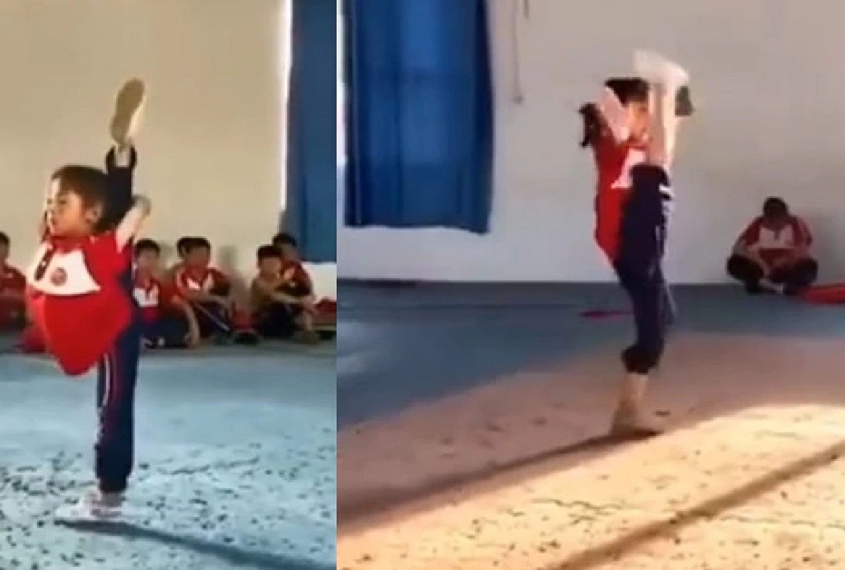 Viral Video you will be surprised to see amazing stunts of little girl