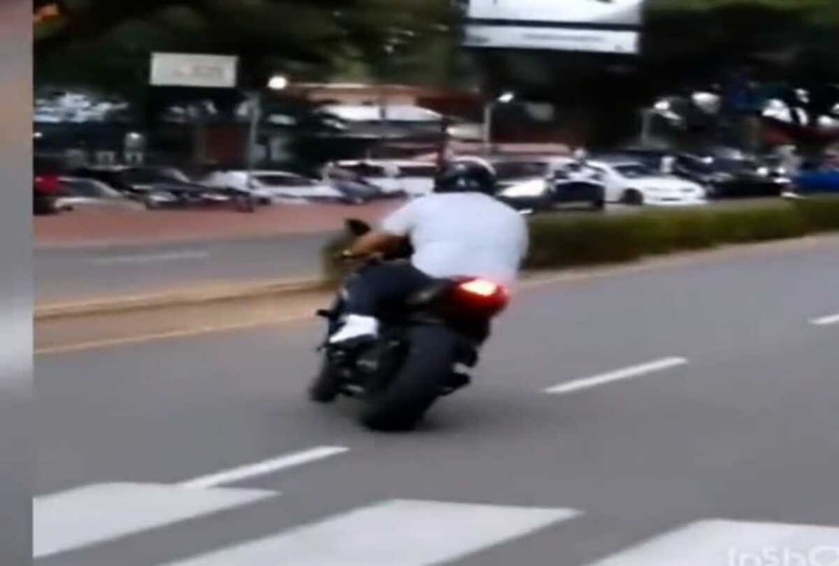 man was doing stunts on bike but helmet then saved life video goes viral on social media