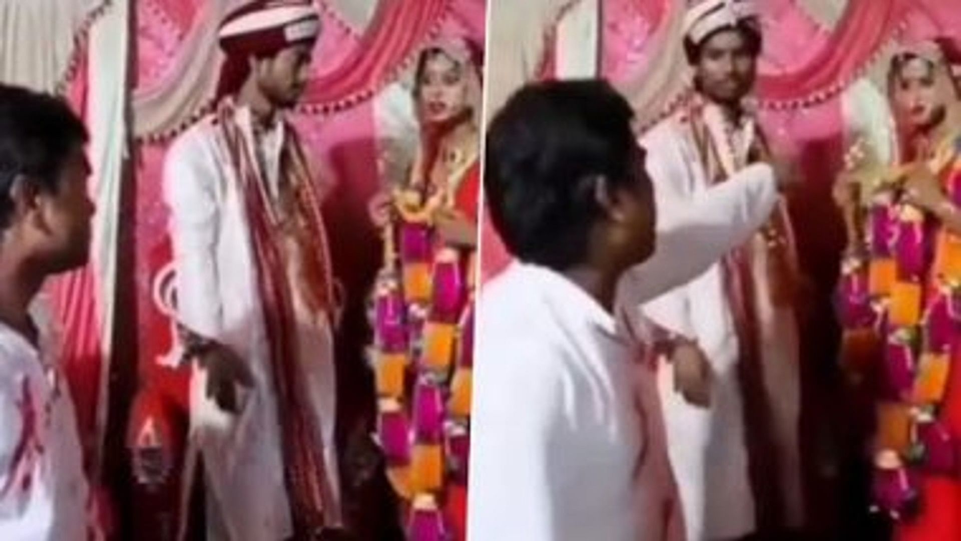 Funny Video When the lover of the bride expressed love by during Jaimala ceremony