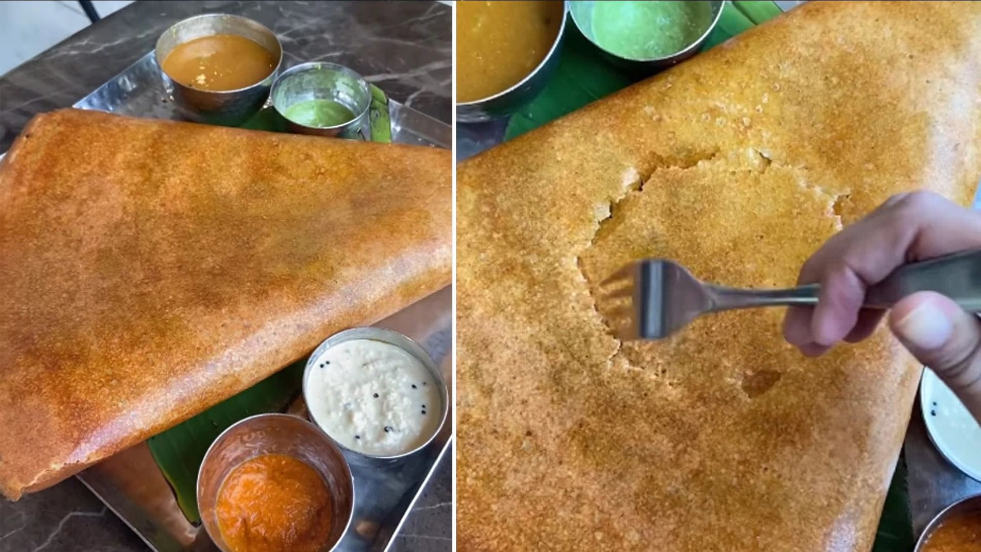 know the right way to eat dosa in restaurant Correct way shown in this video