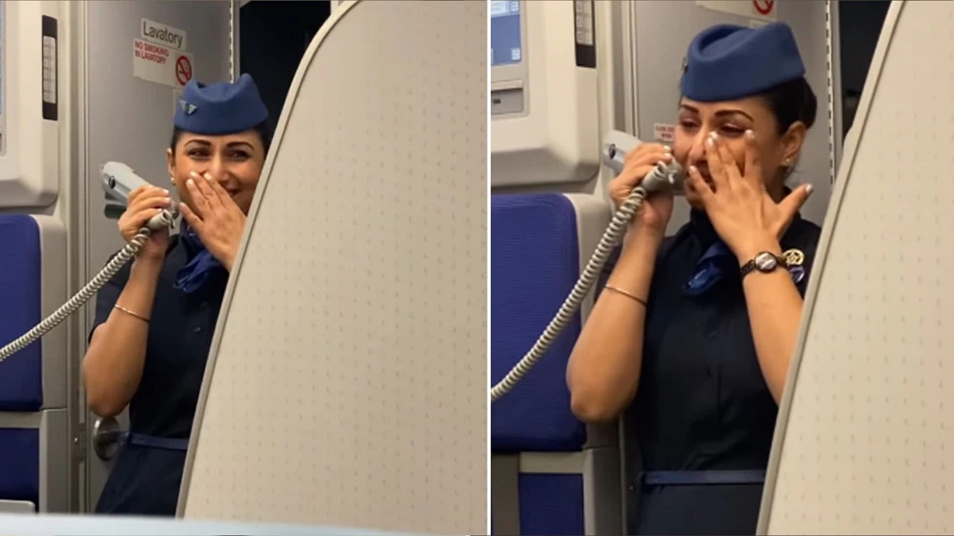 Air Hostess Video Air hostess started crying in the plane emotional video goes viral on internet