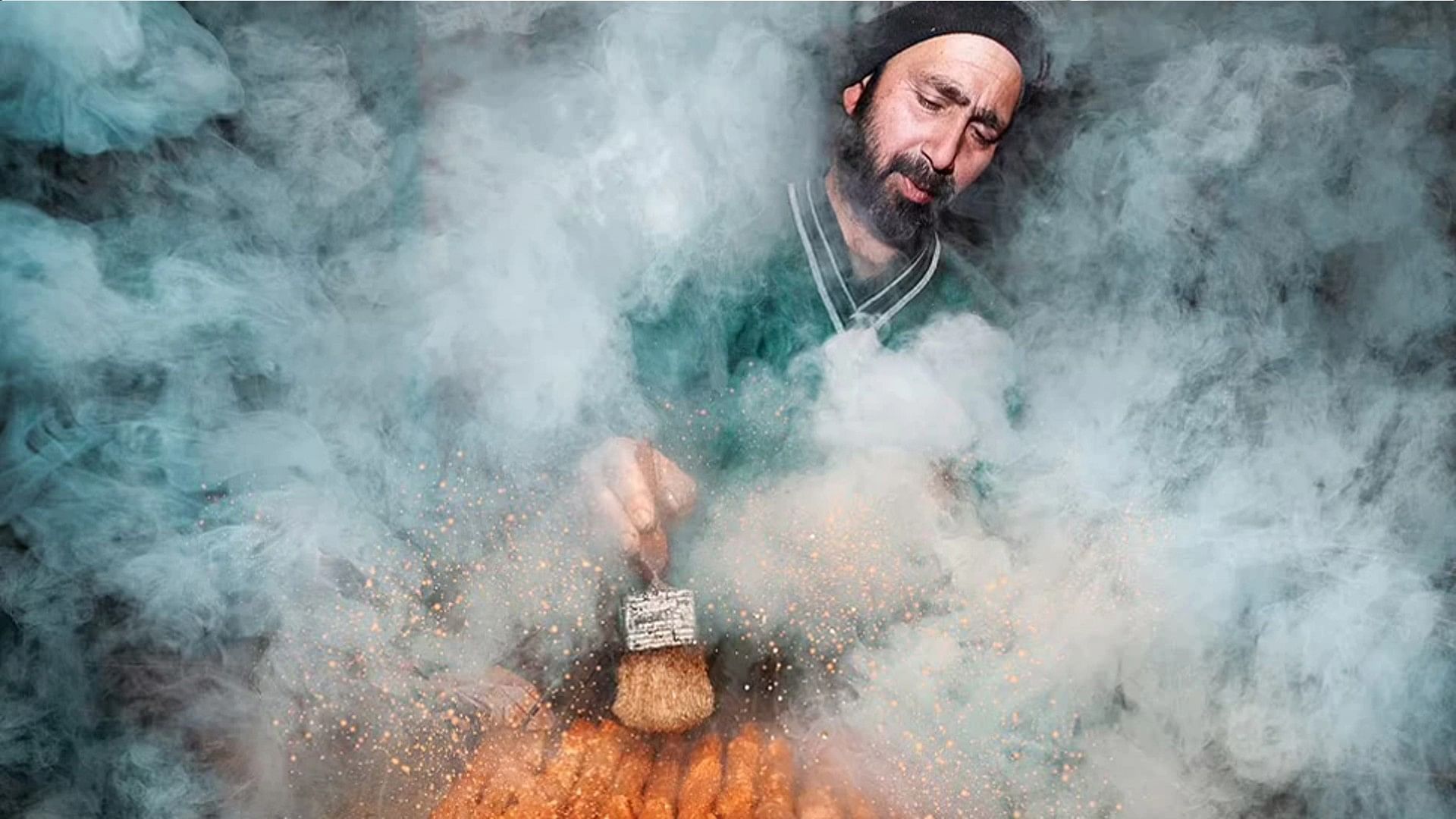 Picture of a person selling kebabs in Kashmir won the Pink Lady Food Photographer of the Year 2022