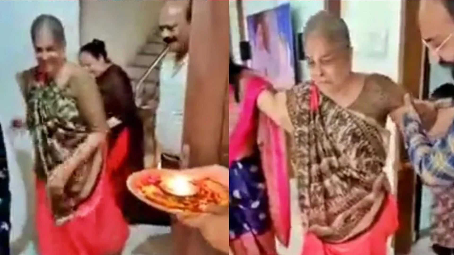 Bahu welcomes Saas To Her New Home Heart Touching Video Is Going Viral On Social Media