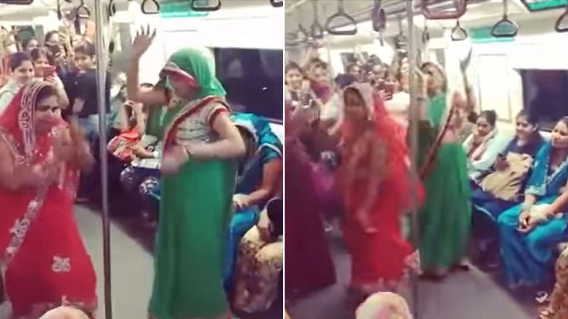 Trending Women danced in delhi metro, passengers entertained in dmrc video viral