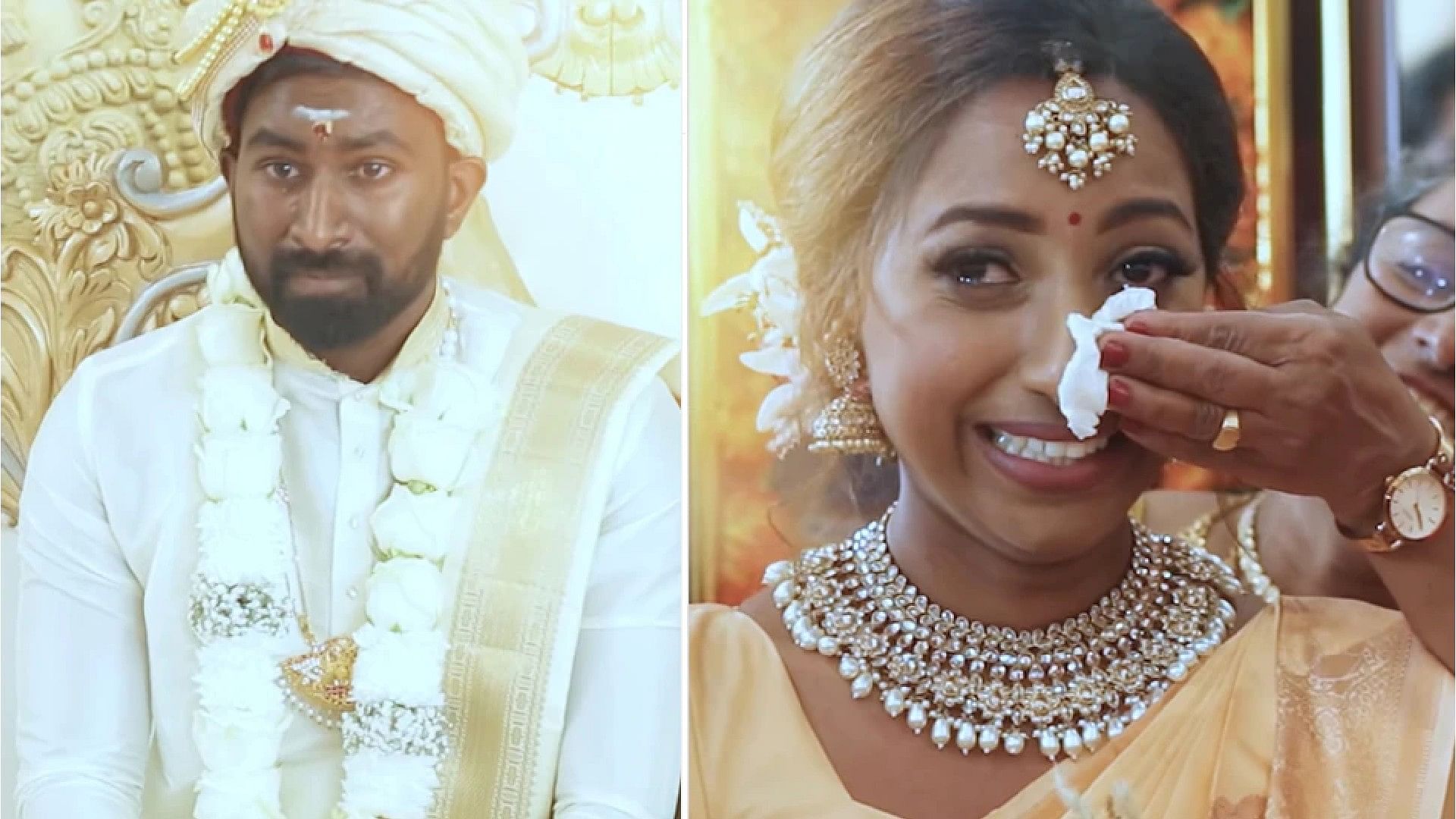 Bride Groom Video The bride cried seeing the groom's face video went viral