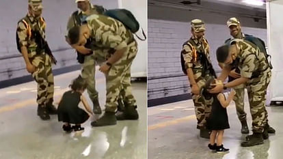 छोटी बच्ची ने सैनिकों के सम्मान में किया कुछ ऐसा