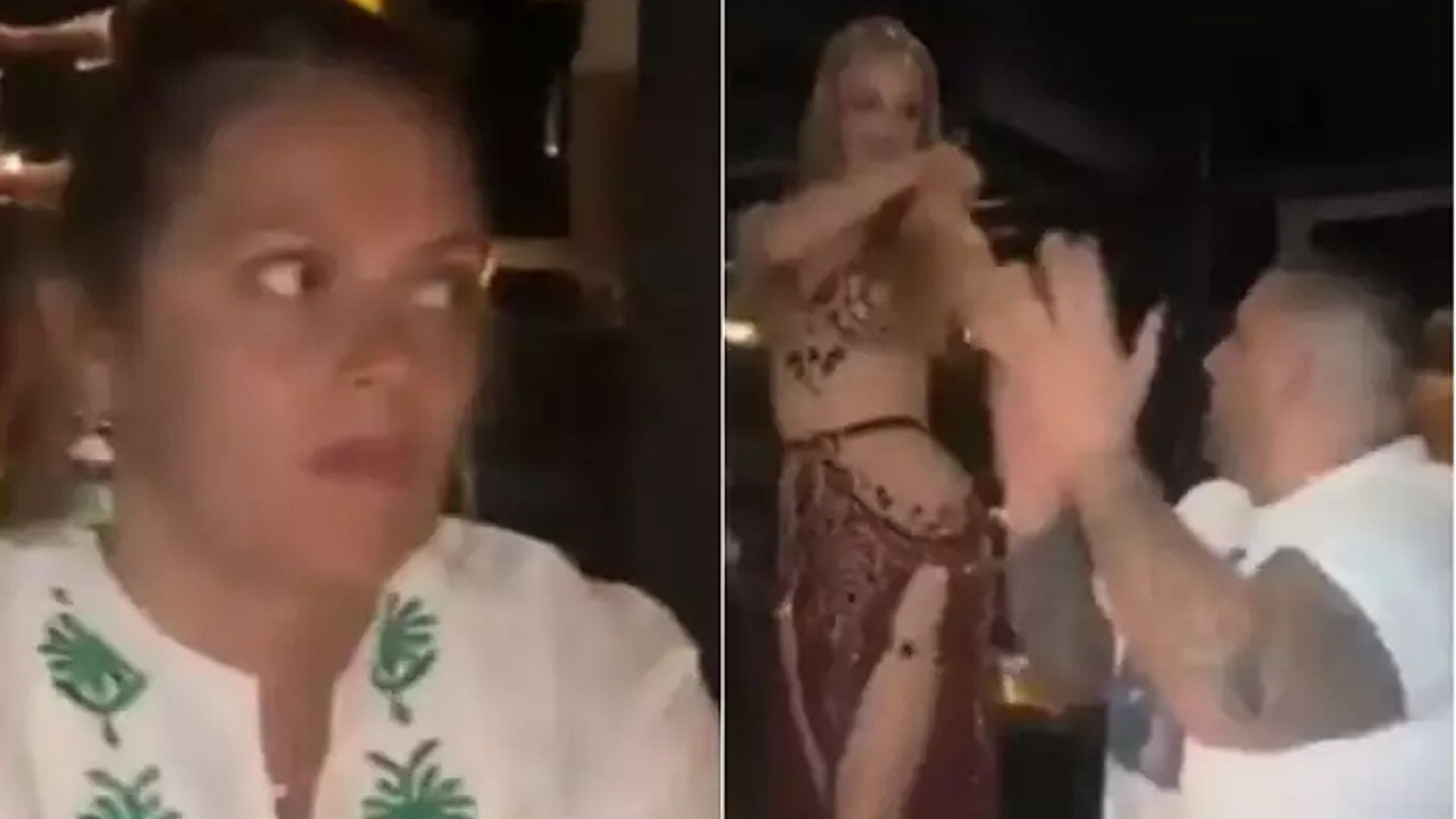 Husband started having fun with dancer His Wife Got Angry Funny Video Goes Viral