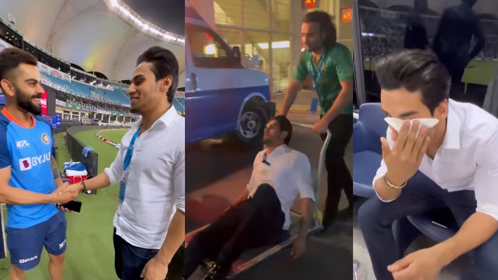 India vs Pak Momin Saqib's reaction after Pakistan defeat Momin meets Virat Kohli and Hardik Pandya