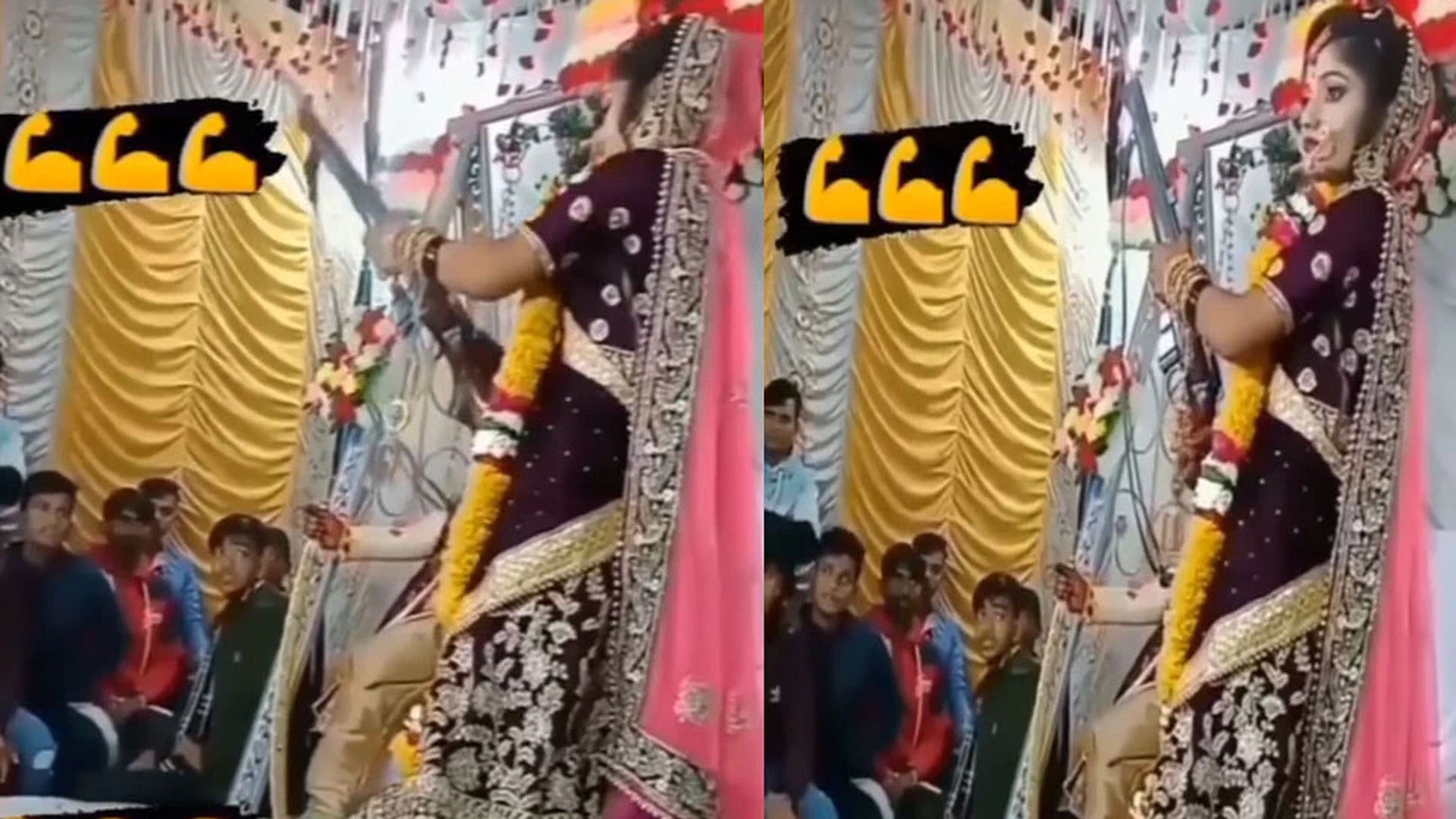 bride start gun firing in wedding video viral on social media