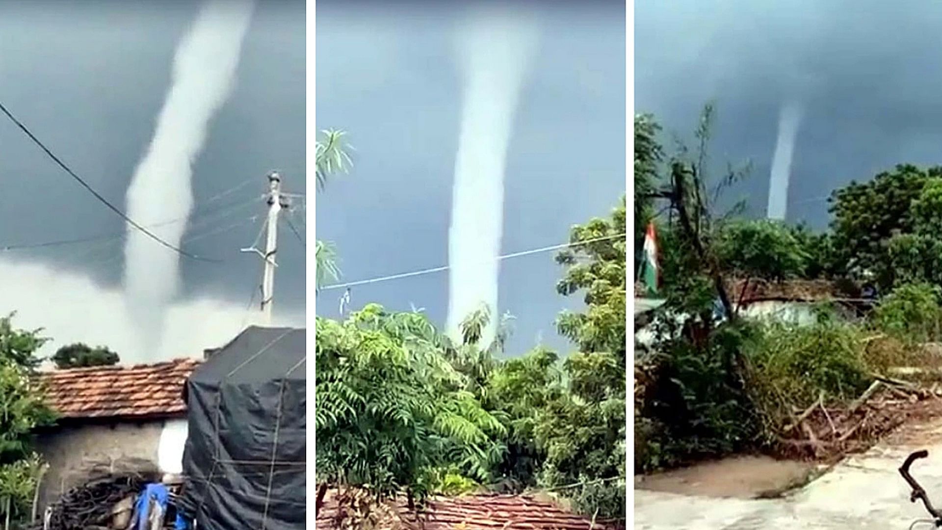 Water Tornado Seen In Telangana Wonderful View Of Nature Video Went Viral On Social Media