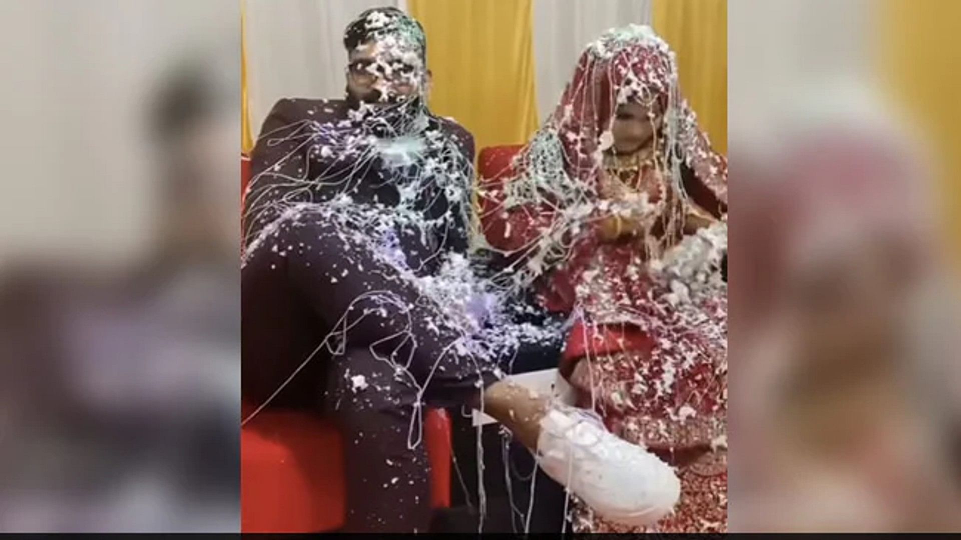 groom friends did dirty act with bride and groom on stage the bride got angry
