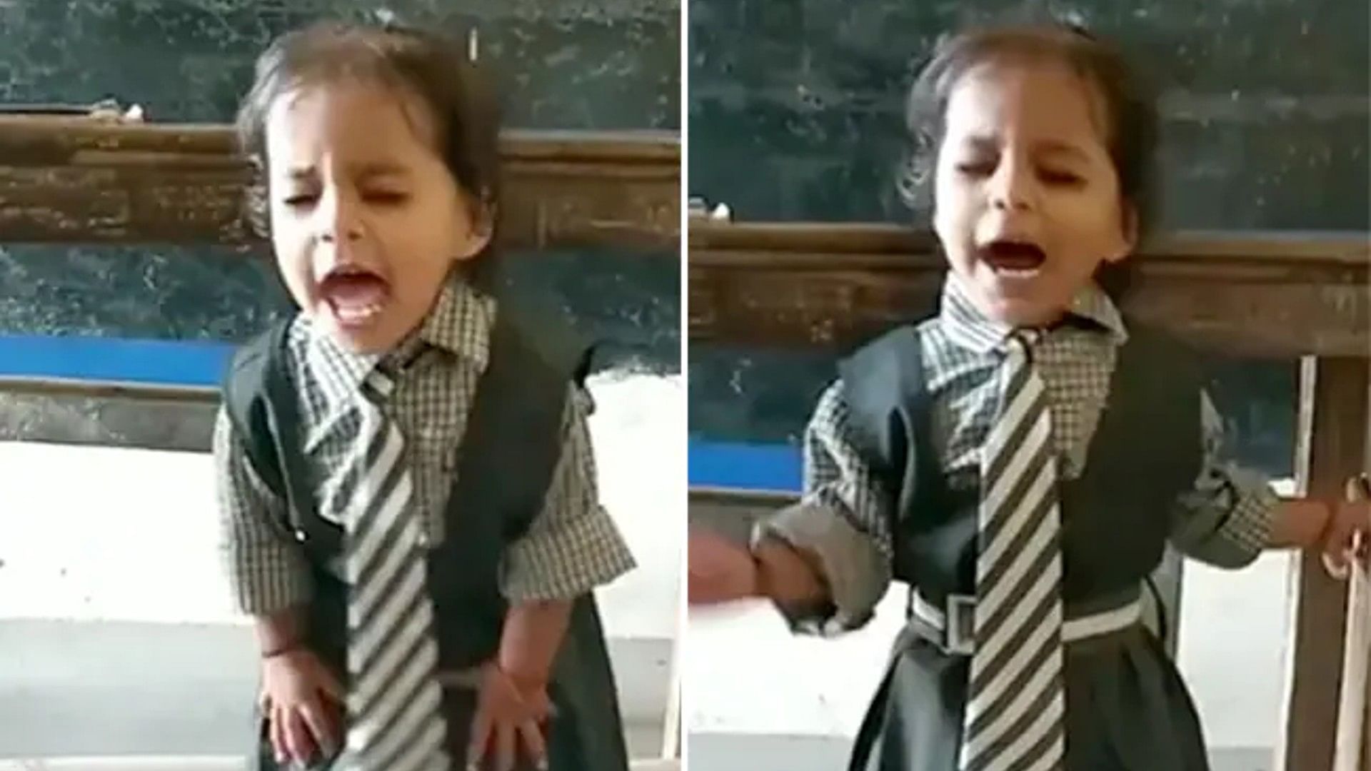 Viral Video: Cute Little girl taught children in the classroom Video Went Viral On social media