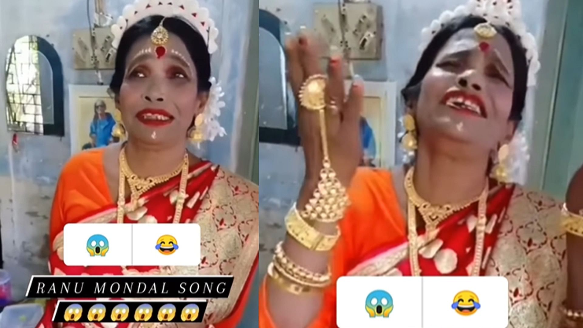 Ranu Mandal Viral Video: Ranu Mandal sang kachcha badam song as a bride