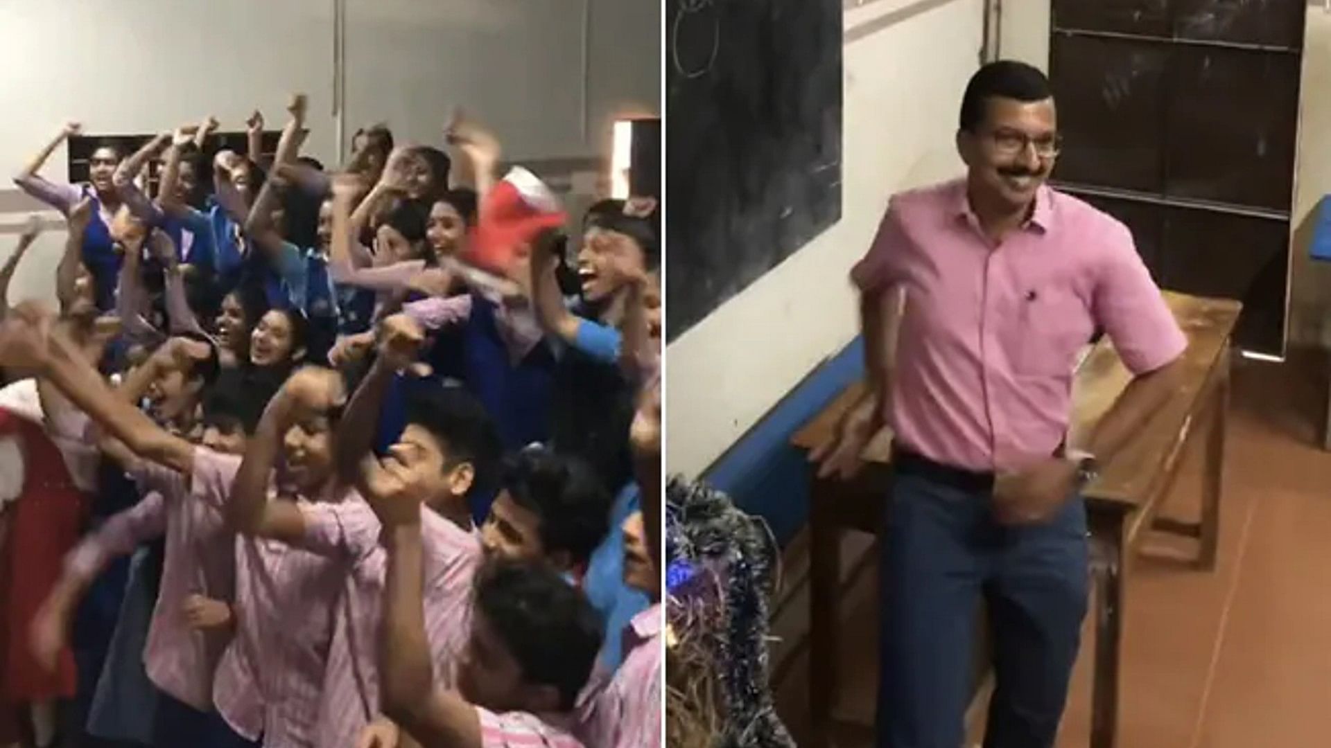Patli Kamariya Dance Viral Video: Teacher dances in front of students in class