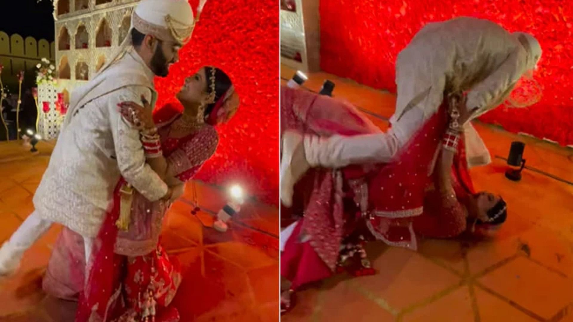 Couple Falls Off During Wedding Photoshoot Video Going Viral On Social Media