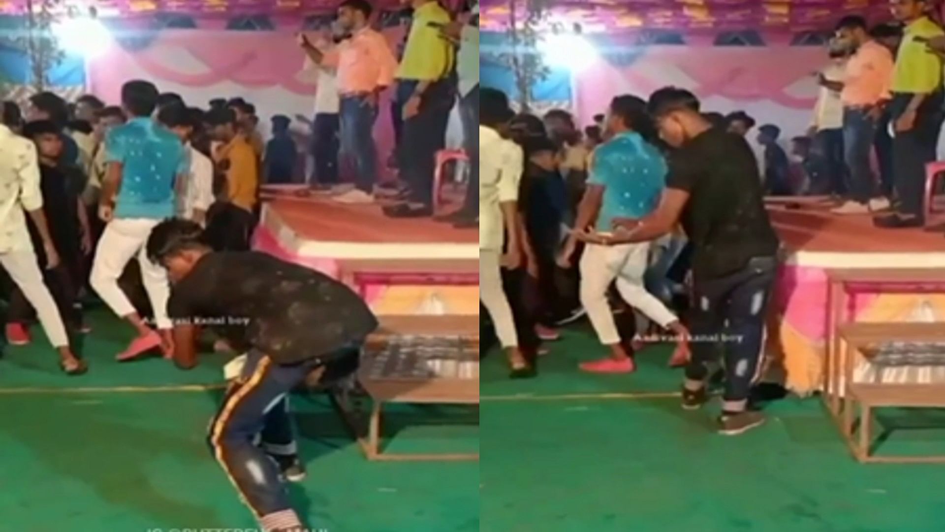 Gutkha dance video viral on social media boy dancing after taking gutkha in mouth