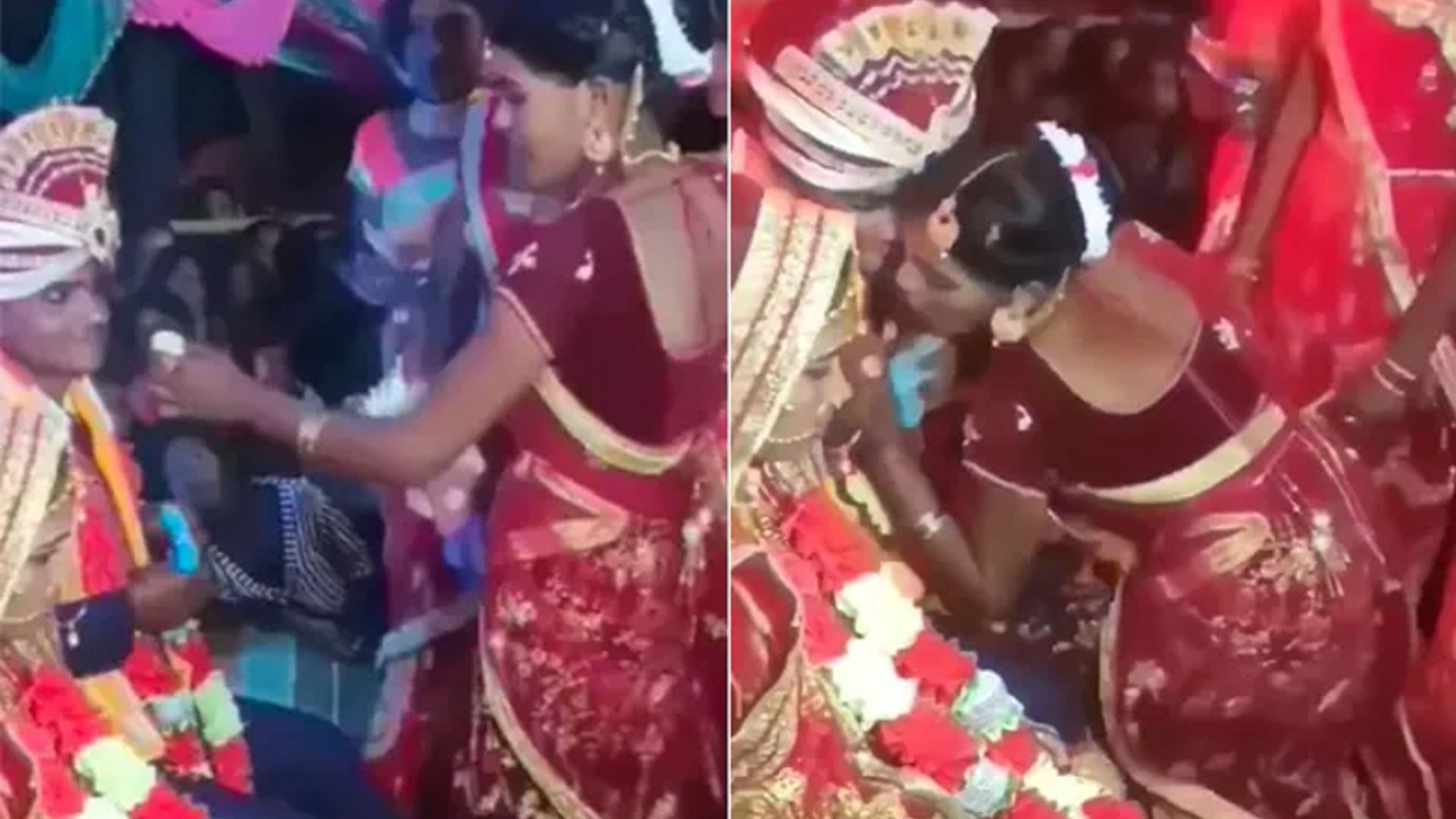 Jija Sali Ka video viral: groom did such an act by holding sister in laws hand on the stage