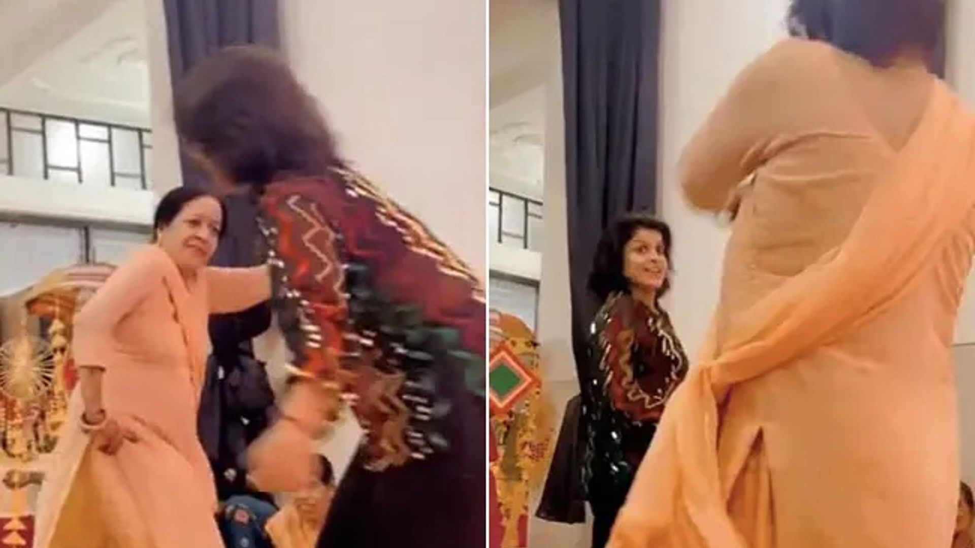 Viral Dance Video: Bride's mother and friend dance on the song Ude Jab Jab Zulfen Teri
