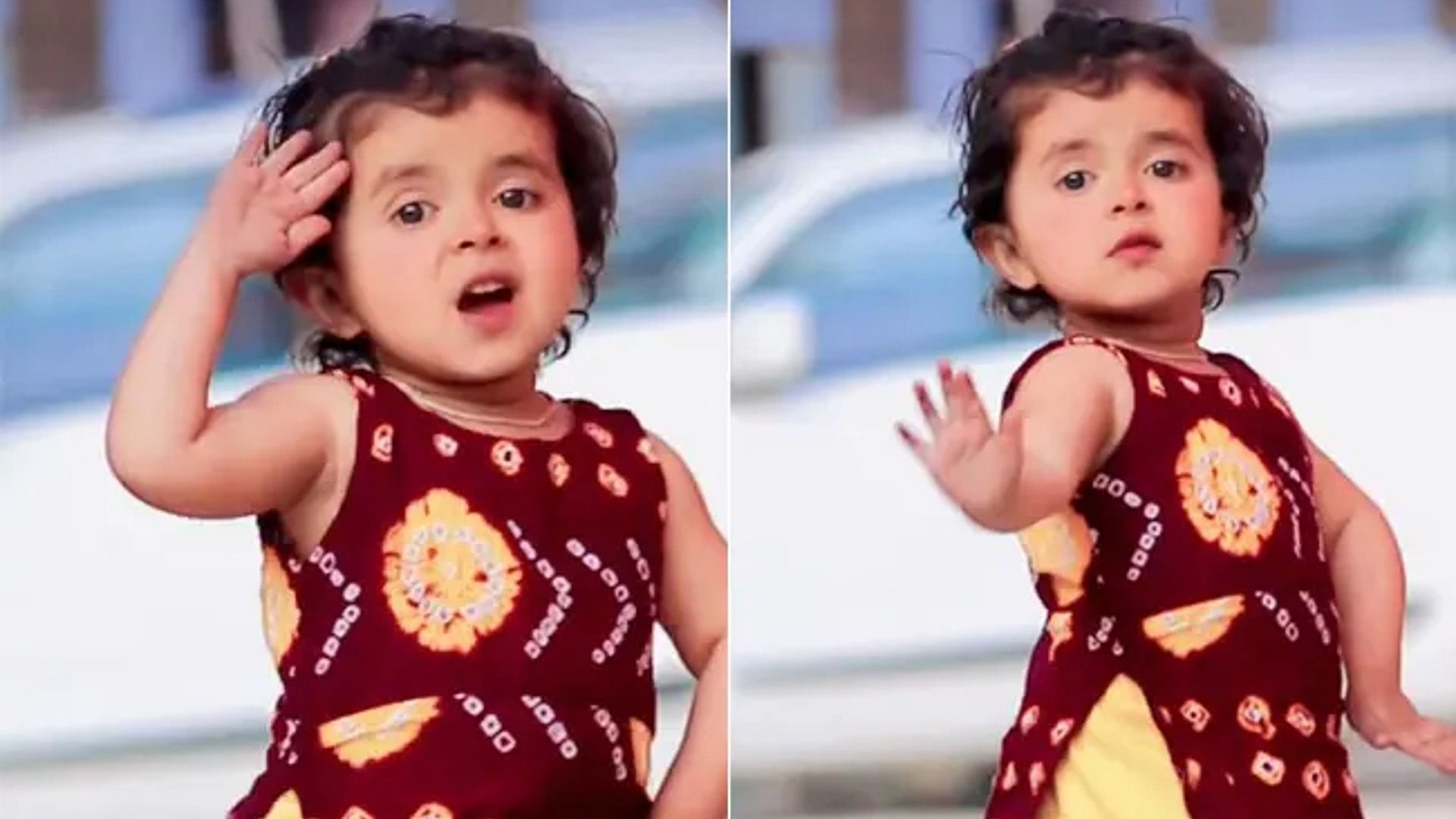 Little Girl Dancing On Haryanvi Song 'Balam Thanedar' Cute Dance Video Going Viral