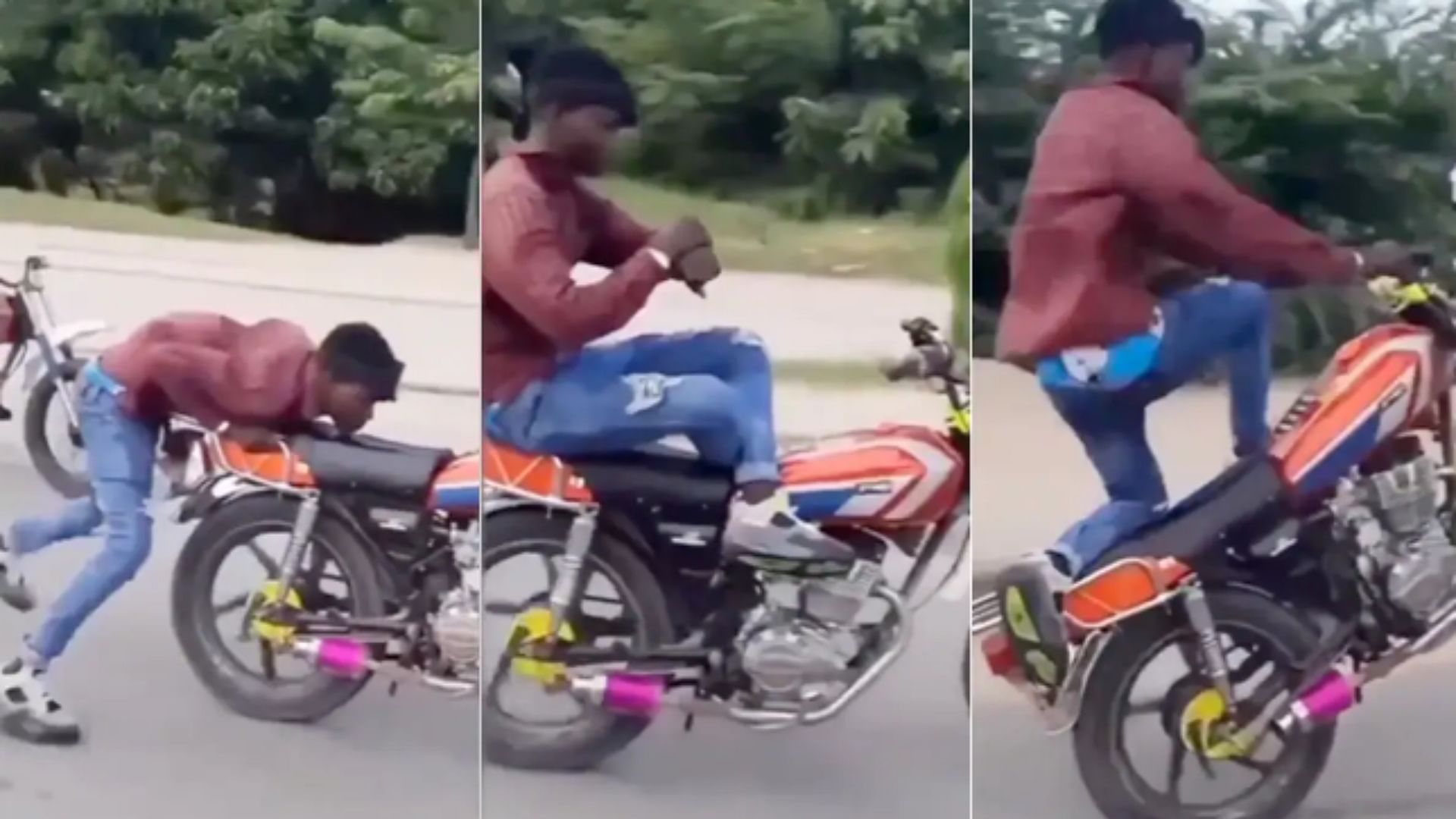 Bike Stunt Video Viral Boy Did Dangerous Stunts On A Moving Bike