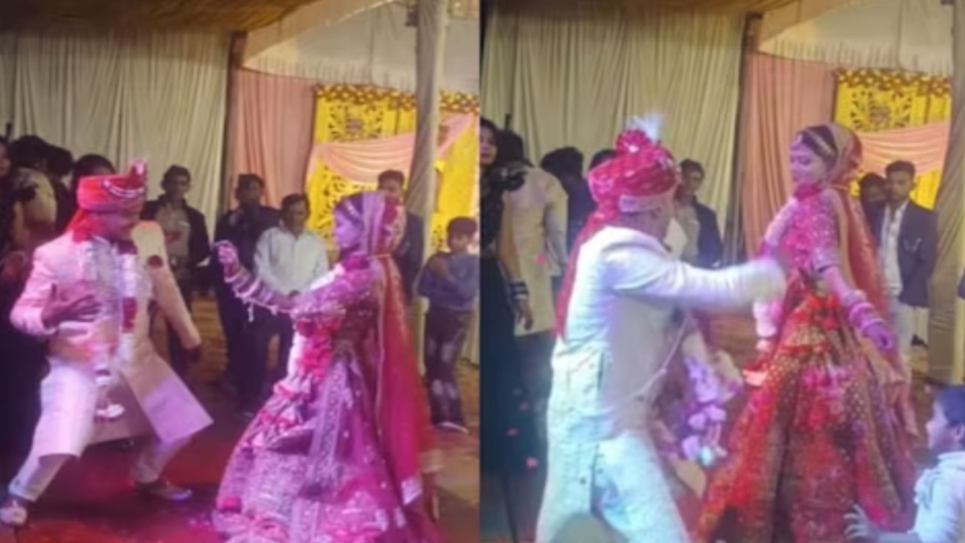 Bride and groom danced on song 'Khula Hai Mera Pinjra' in the wedding