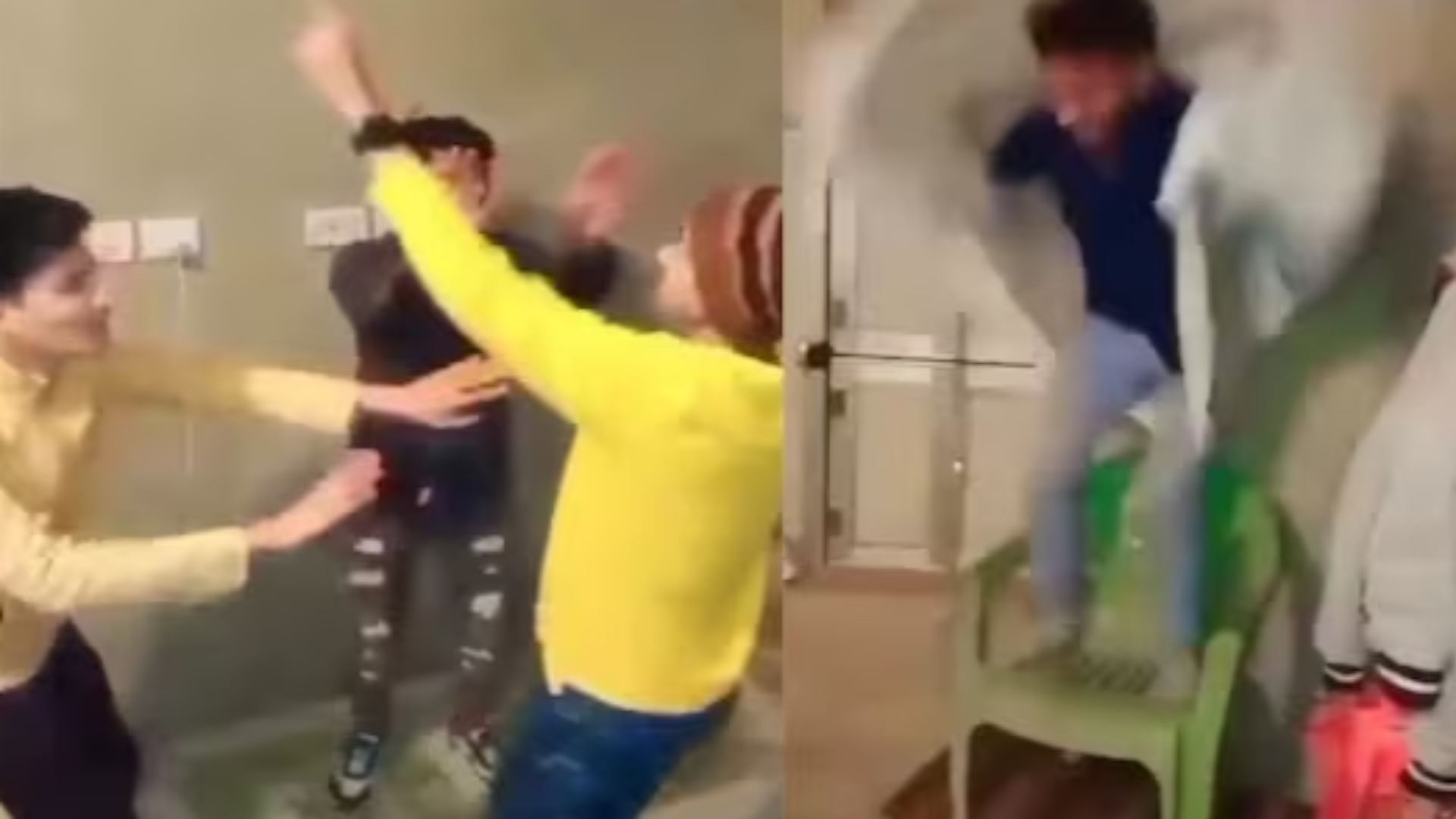 Boy Funny Dance with friends as a pigeon then the chair broke VIral Dance Video