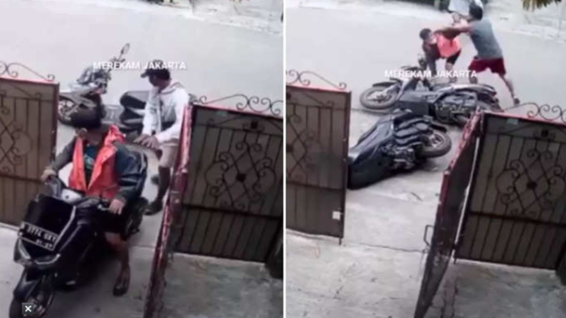 thief trying to steal scooty gets beaten by family members watch funny viral video